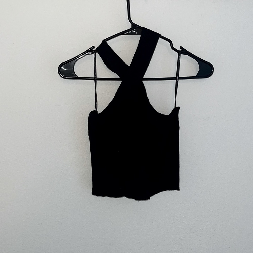 Forever 21 Criss Cross Neck Cropped Top